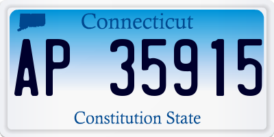 CT license plate AP35915