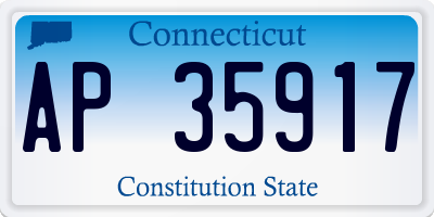 CT license plate AP35917