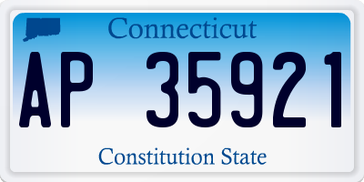CT license plate AP35921