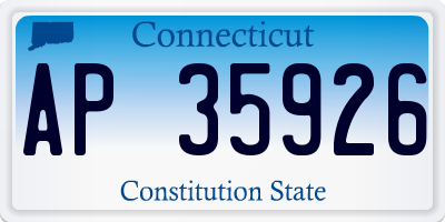 CT license plate AP35926