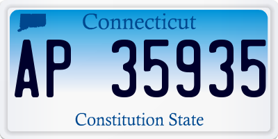 CT license plate AP35935