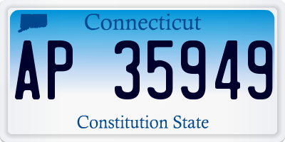 CT license plate AP35949