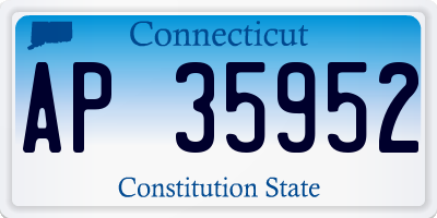 CT license plate AP35952