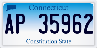 CT license plate AP35962
