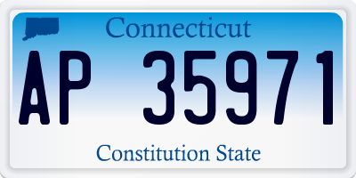 CT license plate AP35971