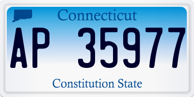 CT license plate AP35977
