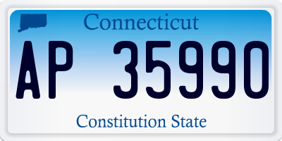 CT license plate AP35990