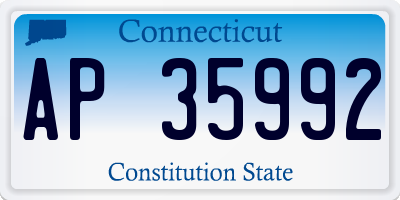 CT license plate AP35992