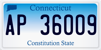 CT license plate AP36009