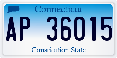 CT license plate AP36015