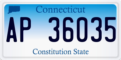 CT license plate AP36035