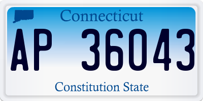 CT license plate AP36043