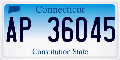 CT license plate AP36045