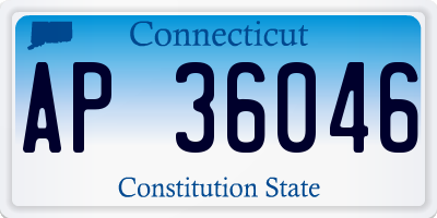 CT license plate AP36046