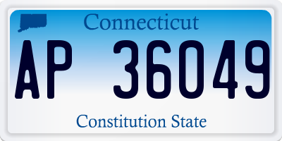 CT license plate AP36049