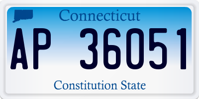 CT license plate AP36051