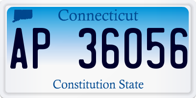 CT license plate AP36056