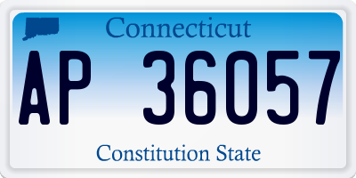 CT license plate AP36057