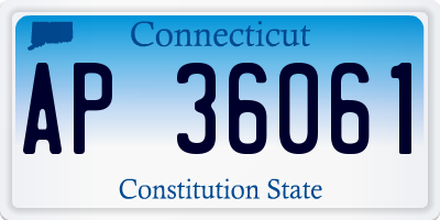 CT license plate AP36061