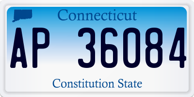 CT license plate AP36084