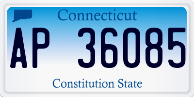CT license plate AP36085