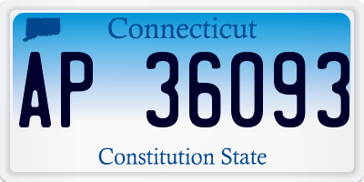 CT license plate AP36093