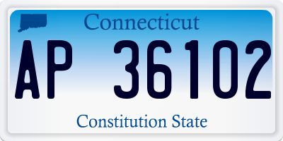 CT license plate AP36102