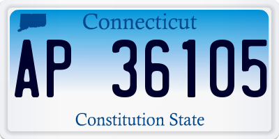 CT license plate AP36105