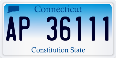 CT license plate AP36111