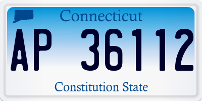 CT license plate AP36112