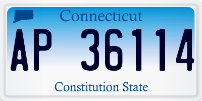 CT license plate AP36114