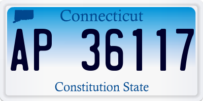 CT license plate AP36117