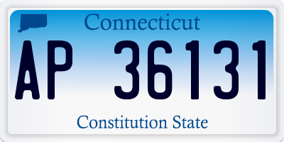 CT license plate AP36131