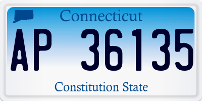 CT license plate AP36135