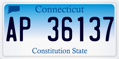 CT license plate AP36137