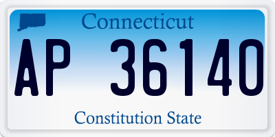 CT license plate AP36140