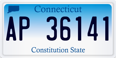 CT license plate AP36141