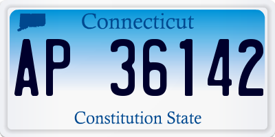 CT license plate AP36142