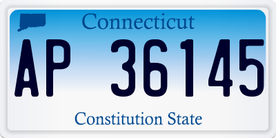 CT license plate AP36145