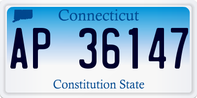 CT license plate AP36147