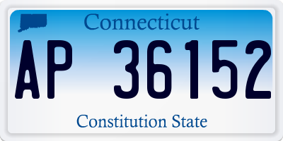 CT license plate AP36152