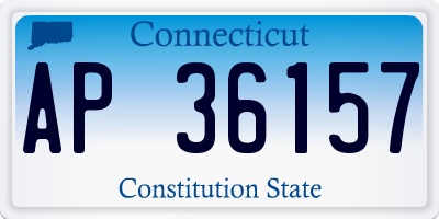 CT license plate AP36157