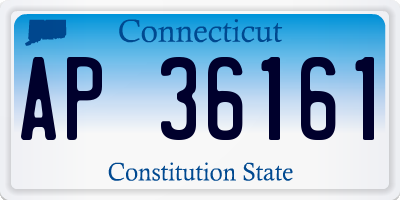 CT license plate AP36161