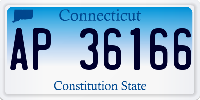 CT license plate AP36166