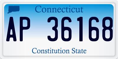 CT license plate AP36168