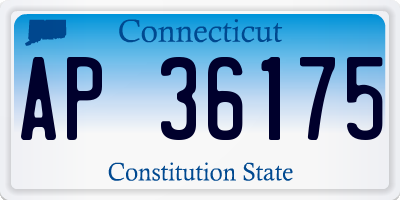 CT license plate AP36175
