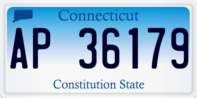 CT license plate AP36179