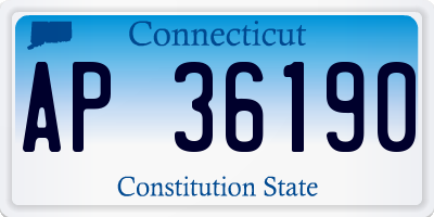 CT license plate AP36190