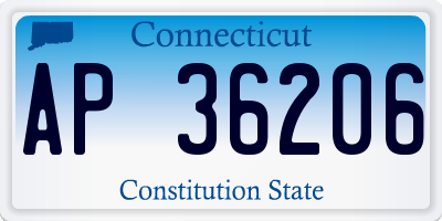 CT license plate AP36206