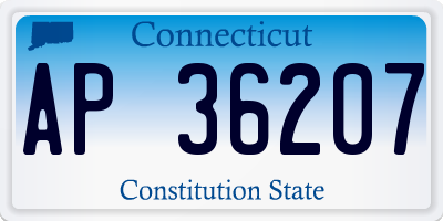 CT license plate AP36207